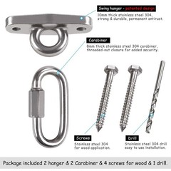 2 Heavy Duty Swing Hangers Anti-Rust 304 Stainless Steel,2000LB Swivel Swing …