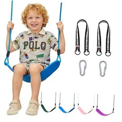 Heavy Duty Kids Swing Seat with 79″ Adjustable Rope, 330 lbs Blue, 1 Pack