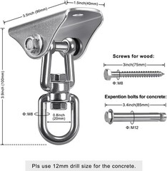 SELEWARE Stainless Steel Swing Silver2 – 360° Hanger ( 2 Pack )