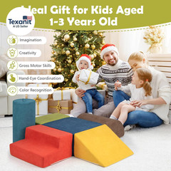Climbing Blocks for Toddlers, 6 Pieces Toddler Climbing Toys Indoor with 30D Hig