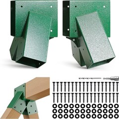 Easy 1-2-3 A-Frame 2 Brackets for Swing Set with All Mounting Hardware, Green