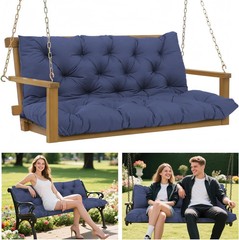 Porch Swing Cushions 60×40 Inch, 5″ Extra Thick Waterproof Outdoor Swing Seat Cu