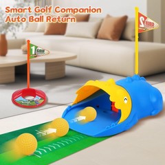 Toddler Golf Set with Bag, 3-8 Kids Set with Automatic Ball Return, Mat, LED…