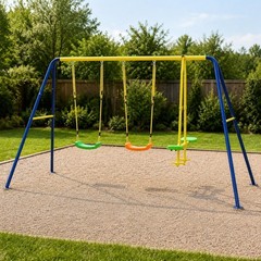 V-Shaped Frame Swing Set 250 Kg Load Capacity Children’s Swing Set Galvanized