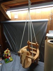 Children Wooden Horse Swing – Seat Area is 8″Long x 9″ wide. NEW