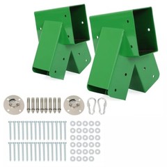 A-Frame 2 Brackets Swing Set Bracket with Mounting Hardware (Green)
