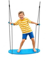 Kick Stand Up Surfing Tree Swing Outdoor Swings for Kids Up to 200 Lbs – Blue