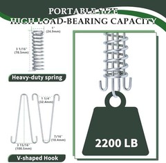 SHENGHUISS Shock Absorbing Spring 2 Pcs 304 Stainless Steel Spring for Porch Swi