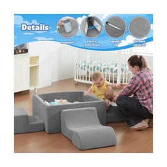 Soft Foam Climbing Blocks and Ball Pit 6PCS Toddler Climbing Toys I… Fast Ship