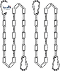 2Pcs 65″ (5.4 Ft) Stainless Steel Swing Chain 1000 Lbs Capacity Porch Swing Chai