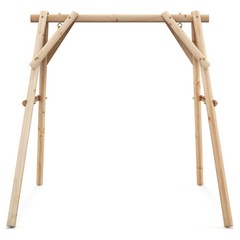 Pine Wooden Swing Frame 770lb A-Frame 67x53x68in Reinforced Natural