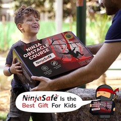 Ninja Obstacle Course Kids Backyard 10 Obstacles Slackline Kit