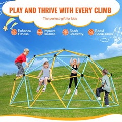 Uimoso 10FT Climbing Dome Geometric Jungle Gym for Kids Ages 3-10