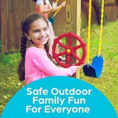 Swing Set Accessories – Pirate Ship Steering Wheel for Kids Outdoor Playhouse…