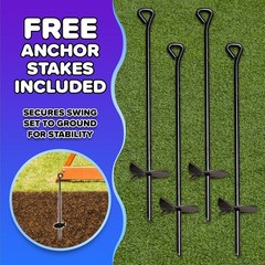 Backyard Cedar Swing Set w LED Swings Slide Fort Sandbox Heavy Duty A-Frame 6ft