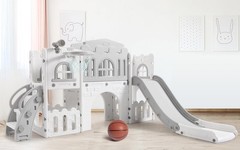 8-in-1 Toddler Indoor Playground with Slide: Baby Slide Playset for Toddlers …