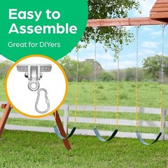 Swing Set Hangers – 2 Heavy Duty Brackets with Locking Snap Hooks for Porch, …