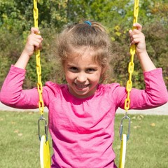 WS 4699 27″ Swing Seat with 58″ Coated Chains for Backyard Swing Sets, Yellow