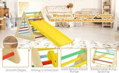 Kids Indoor Triangle Climber Play Gym Set Playroom Toddler Activity Ladder Ramp