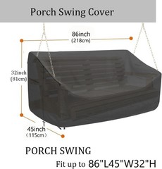 Porch Swing Cover 86Inch Waterproof 600D Oxford Hanging Outdoor Swing Cover G…