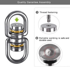 Heavy-Duty 360° Swing Swivel – Supports 1200 lbs, 2 Pack for Kids & Aerial Yoga