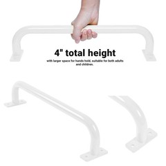 17 Inch 6 Pieces White Metal Safety Handles for Playground – Swing Set Access…