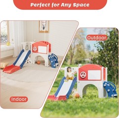 10 in 1 Toddler Slide Playset for 1-3 Years – 1-Hour Easy Assembly Sturdy