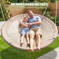 60” Round Saucer Tree Swing Set Large 700lb with 2 Straps Outdoor Backyard Fun