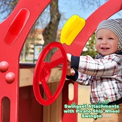 4 Pack Playground Accessories for Kids Outdoor Playground Steering Wheel Pria…
