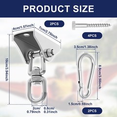 2Pcs 304 Stainless Steel Swing Hangers Heavy Duty-1000 LBS Weight Capacity,36…