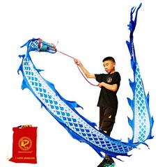 9.8FT Lightweight Blue Dragon Poi Set with 3D Head & Swing Rope – Outdoor Fitnes