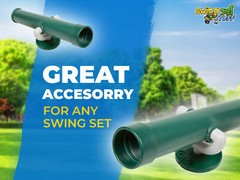 SWING SET STUFF TELESCOPE GREEN playground kid fort park accessories wood 0006
