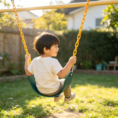 Heavy Duty Outdoor Swing Seat Set Replacement Playground Swing Accessories Green