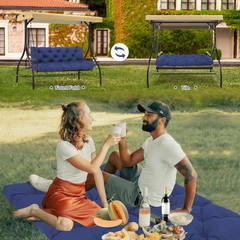 Swing Cushions 3 Seater Replacement Waterproof Outdoor Porch Swing Cushion with