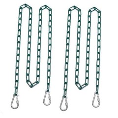 2 Swing Chains Heavy Duty (63″) Fully Plastic Coated with 4 63inch-2Pack Green