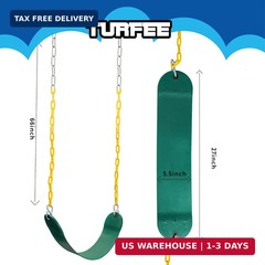 3 Pack Green Swing Seats Heavy Duty with 66″ Chain, Swing Set Accessories Replac