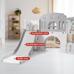 8 in 1 Toddler Slide Playset Indoor Playground Kids Baby Outdoor Indoor Playset