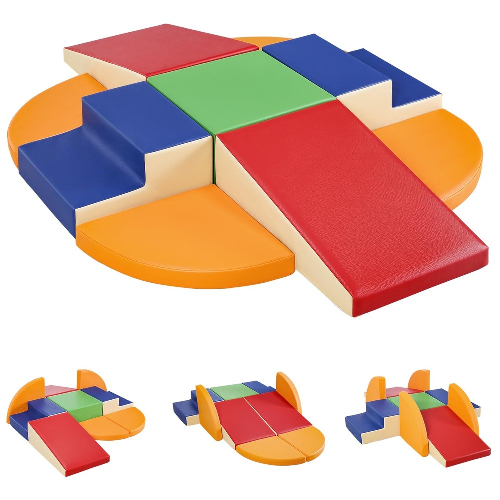 9 Piece Climbing Foam Blocks TODIBY Soft PU Leather