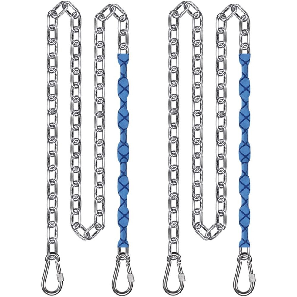 BeneLabel 2Pcs 85″ Stainless Steel Swing Chains with 4 Quick Connection Buckl…