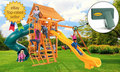 Easy 1-2-3 A-Frame 2 Brackets for Swing Set with All Mounting Hardware, Green