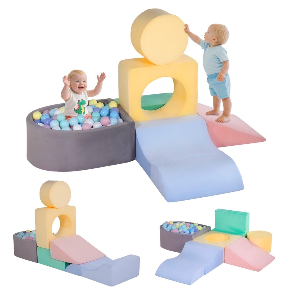 Climbing Toys for Toddlers 1-3, Foam Climb Blocks for Baby，6-Piece Baby Climb…