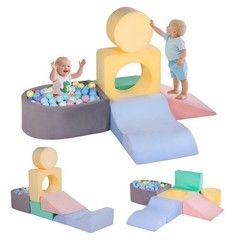 Climbing Toys for Toddlers 1-3, Foam Climb Blocks for Baby，6-Piece Baby Climb…