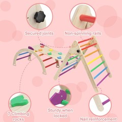 5-in-1 Montessori Climbing Set w/ Ramp Arch Ladder Cushion for Toddlers Kids