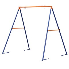 Powder-Coated Steel Swing Set Frame Stand Weatherproof MAX 220 LBs Kids