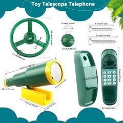Playground Accessories Swingset Steering Wheel Plastic Telescope Telephone Sw…