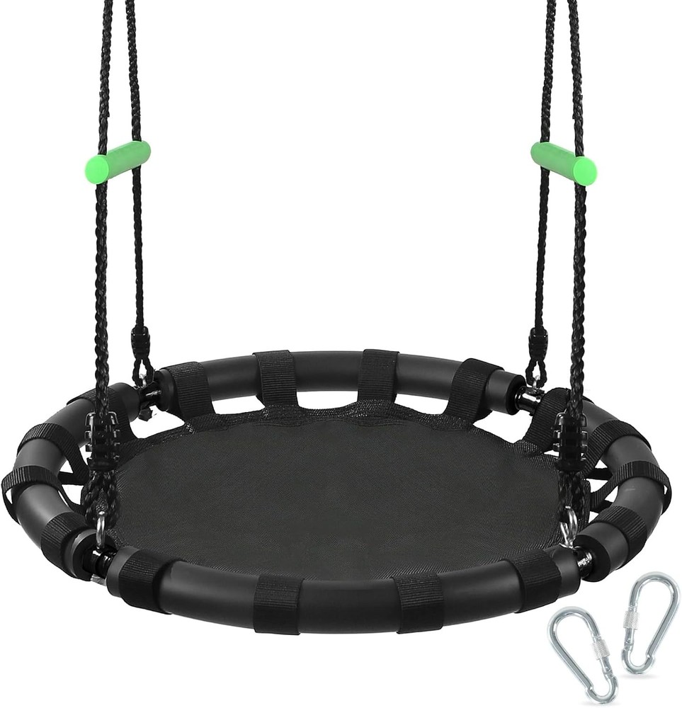 Tree Swing with PP Mat – Durable, Safe, and Easy to Install,Black Outdoor Sau…