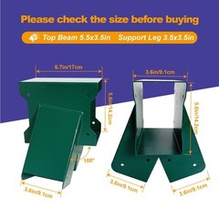 A-Frame End Swing Set Brackets – 2 Pcs Heavy Duty Carbon Steel Hardware with Mo-