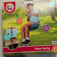 Play Day Soft Touch Adjustable Rope Swing 5 ft 9 in Rope 175 lb Ages 3+