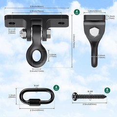 A-Frame Swing Set Brackets 2 Pcs Heavy Duty Swing Set Hardware with Swing Hanger