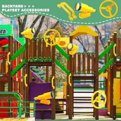 4 Pcs Kids Playground Accessories Playhouse Safety Handle Swingset Steering W…